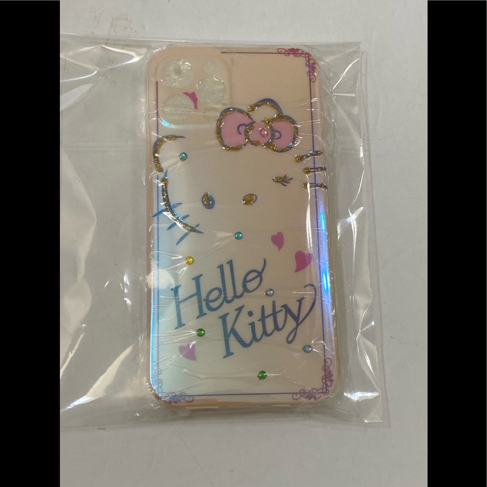 HELLO KITTY Metallic Beige IPhone 12/13/14 Pro Silicone Case
